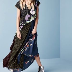 DVF Multi-print silk maxi dress